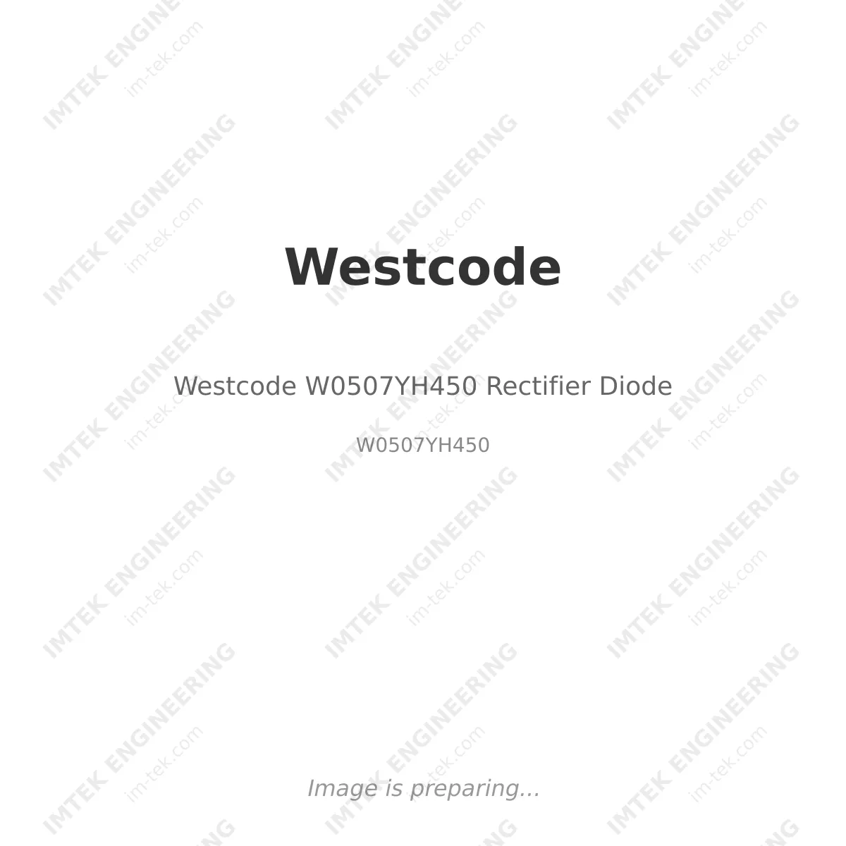 Westcode Westcode W0507YH450 Rectifier Diode - W0507YH450