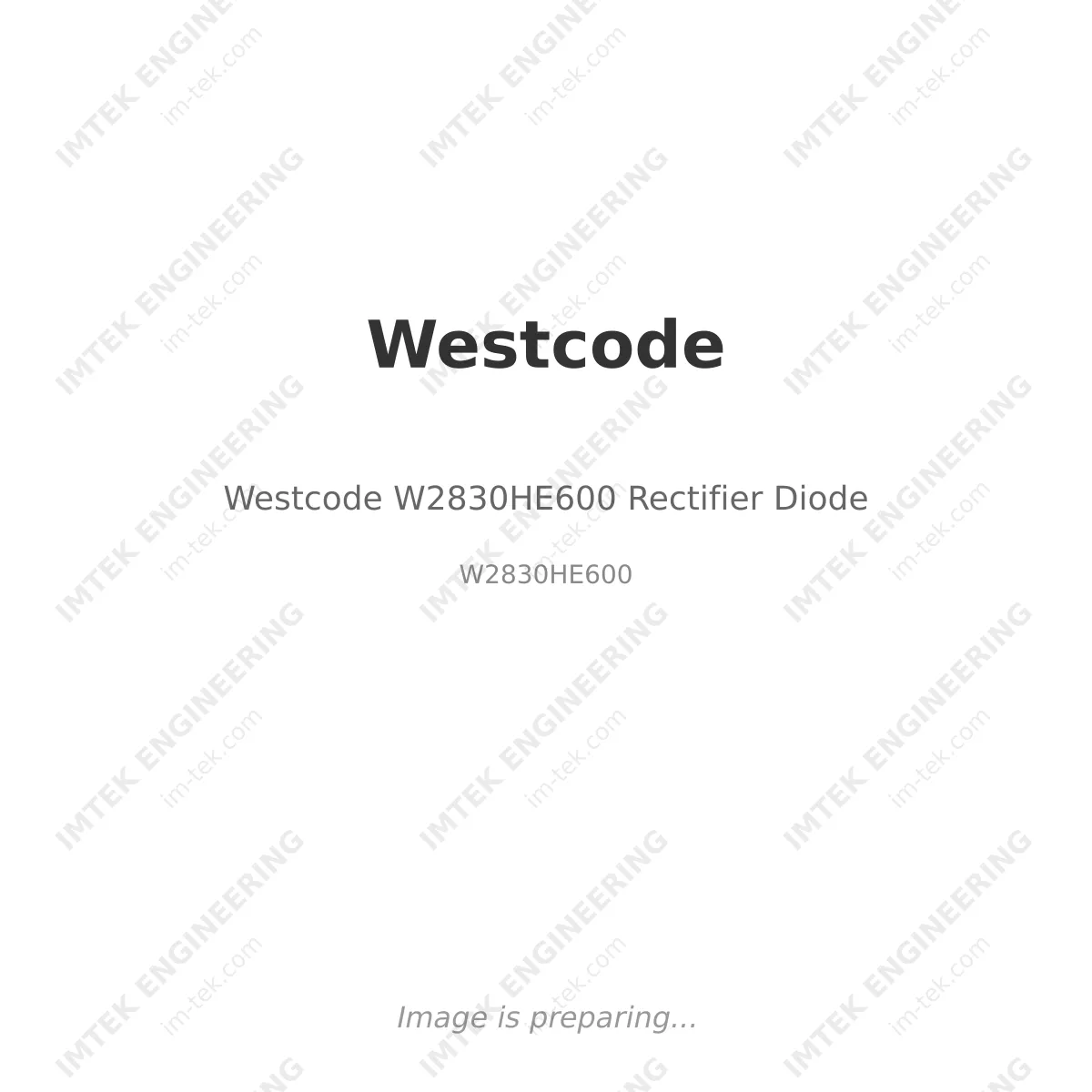 Westcode Westcode W2830HE600 Rectifier Diode - W2830HE600
