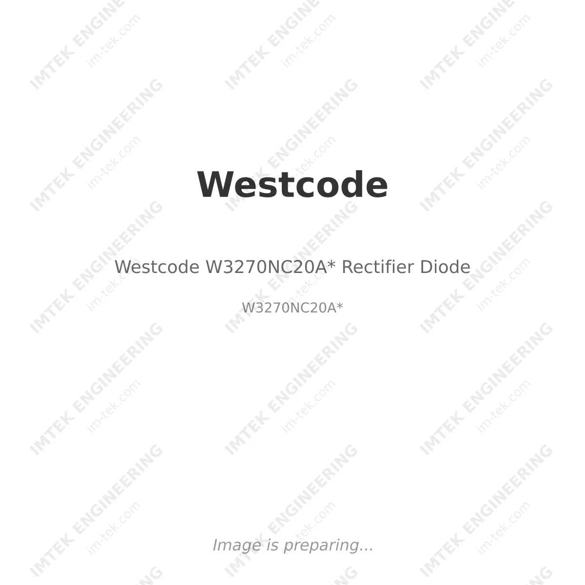 Westcode Westcode W3270NC20A* Rectifier Diode - W3270NC20A*
