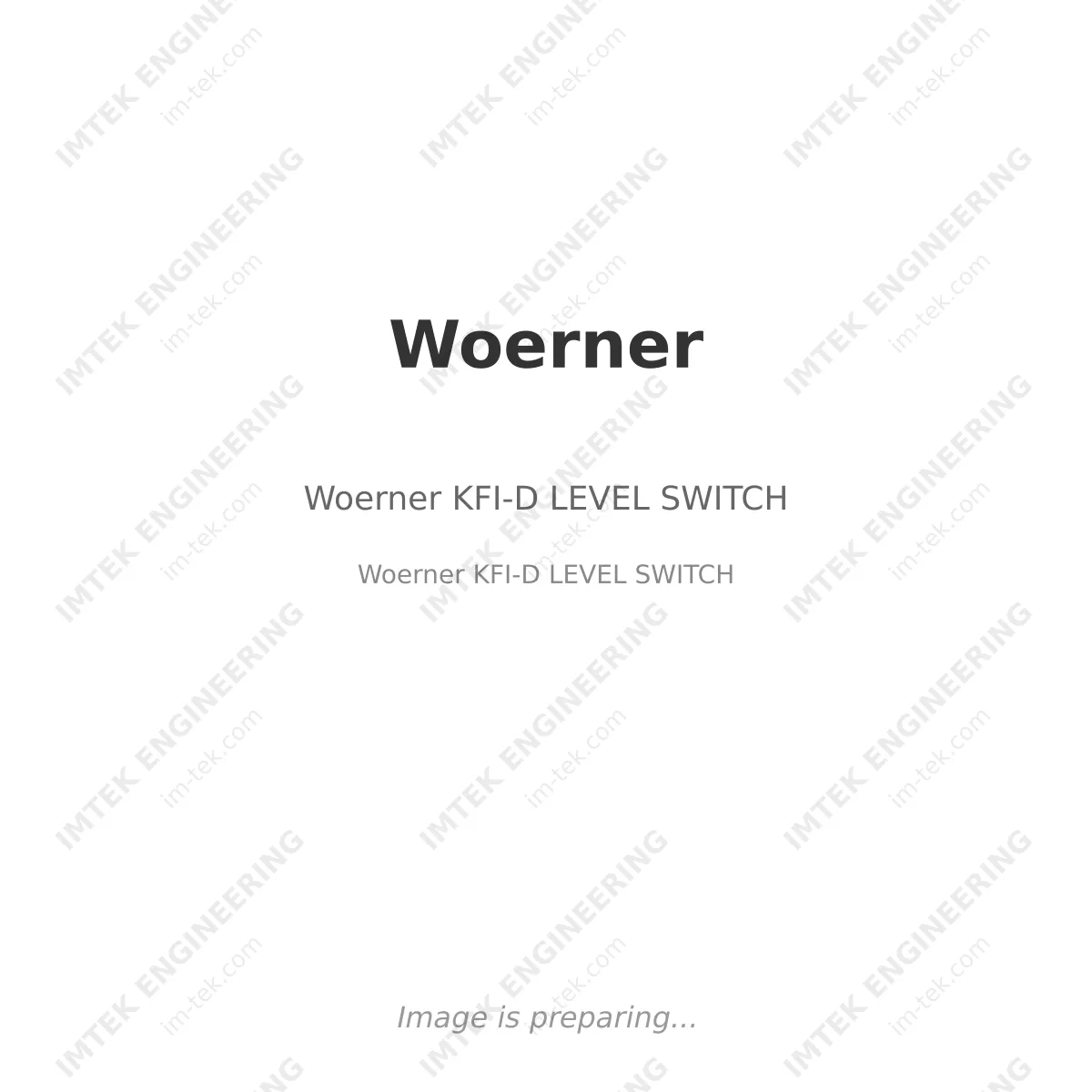 Woerner Woerner KFI-D LEVEL SWITCH - Woerner   KFI-D LEVEL SWITCH