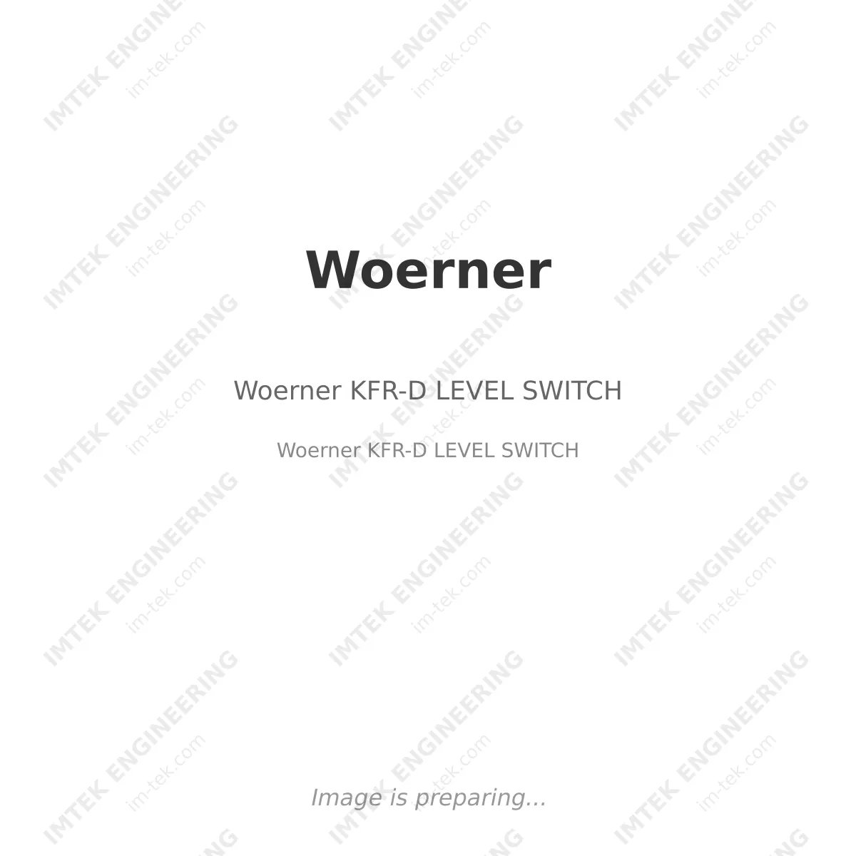 Woerner Woerner KFR-D LEVEL SWITCH - Woerner   KFR-D LEVEL SWITCH