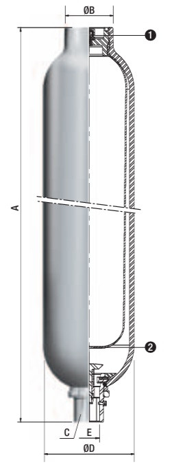 Saip LAS 10  Bladder Accumulator Image