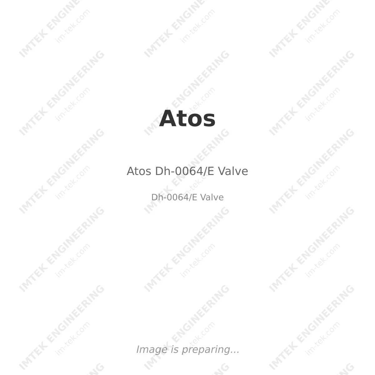 Atos Atos Dh-0064/E Valve - Dh-0064/E Valve