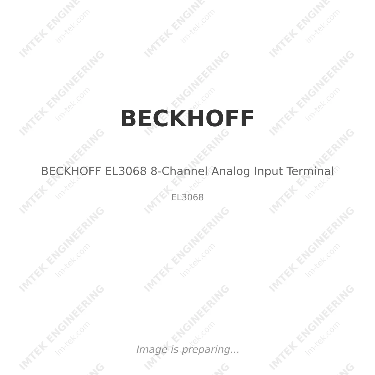 BECKHOFF BECKHOFF EL3068 8-Channel Analog Input Terminal - EL3068