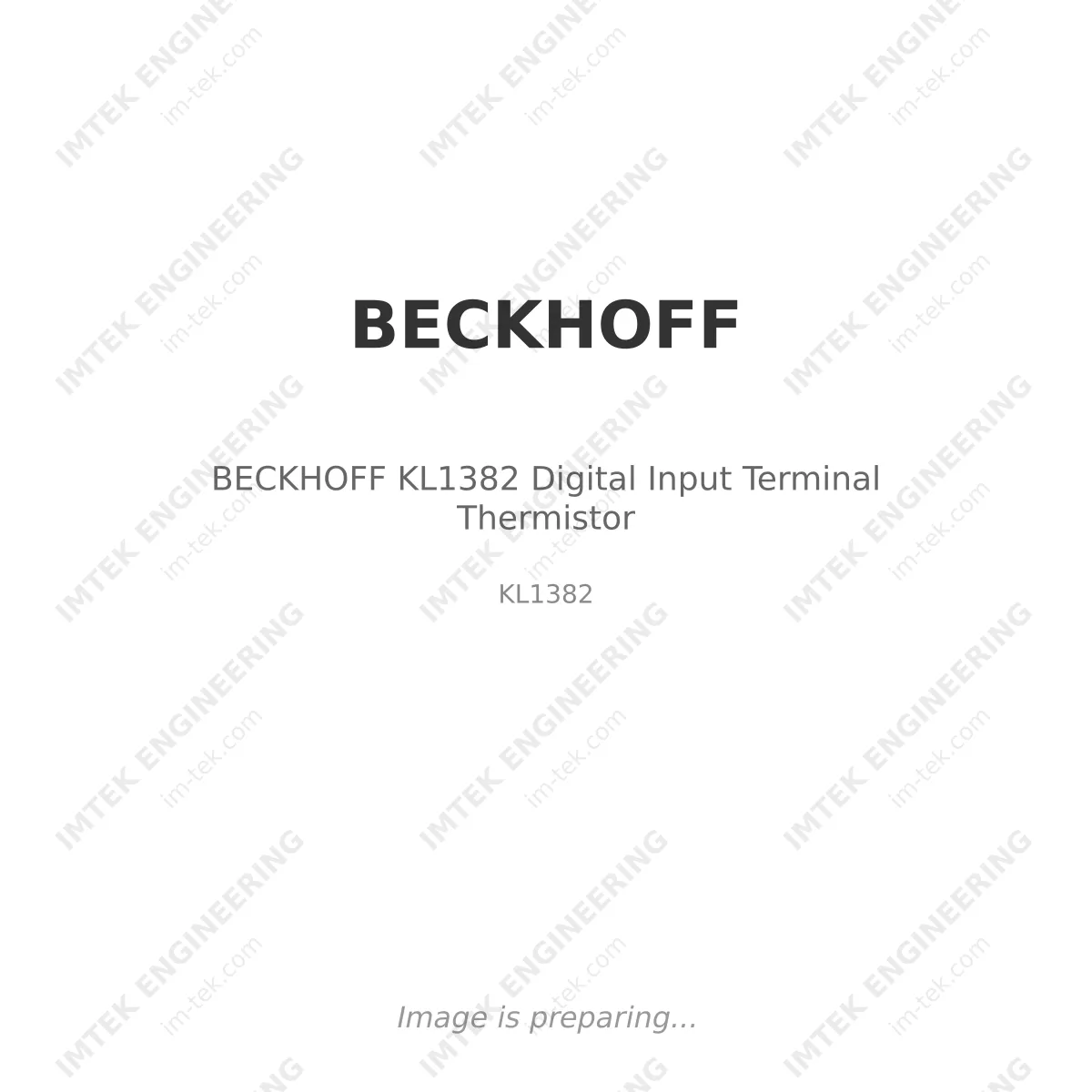 BECKHOFF BECKHOFF KL1382 Digital Input Terminal Thermistor - KL1382