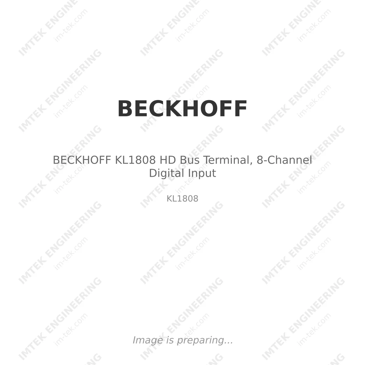 BECKHOFF BECKHOFF KL1808 HD Bus Terminal, 8-Channel Digital Input - KL1808