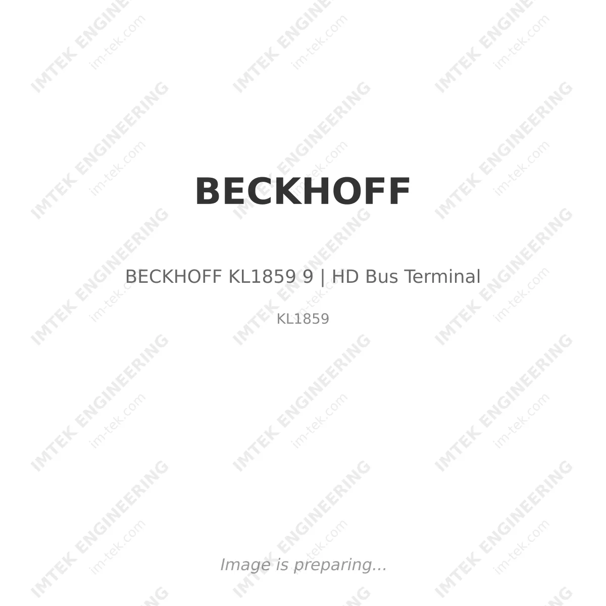 BECKHOFF BECKHOFF KL1859 9 | HD Bus Terminal - KL1859
