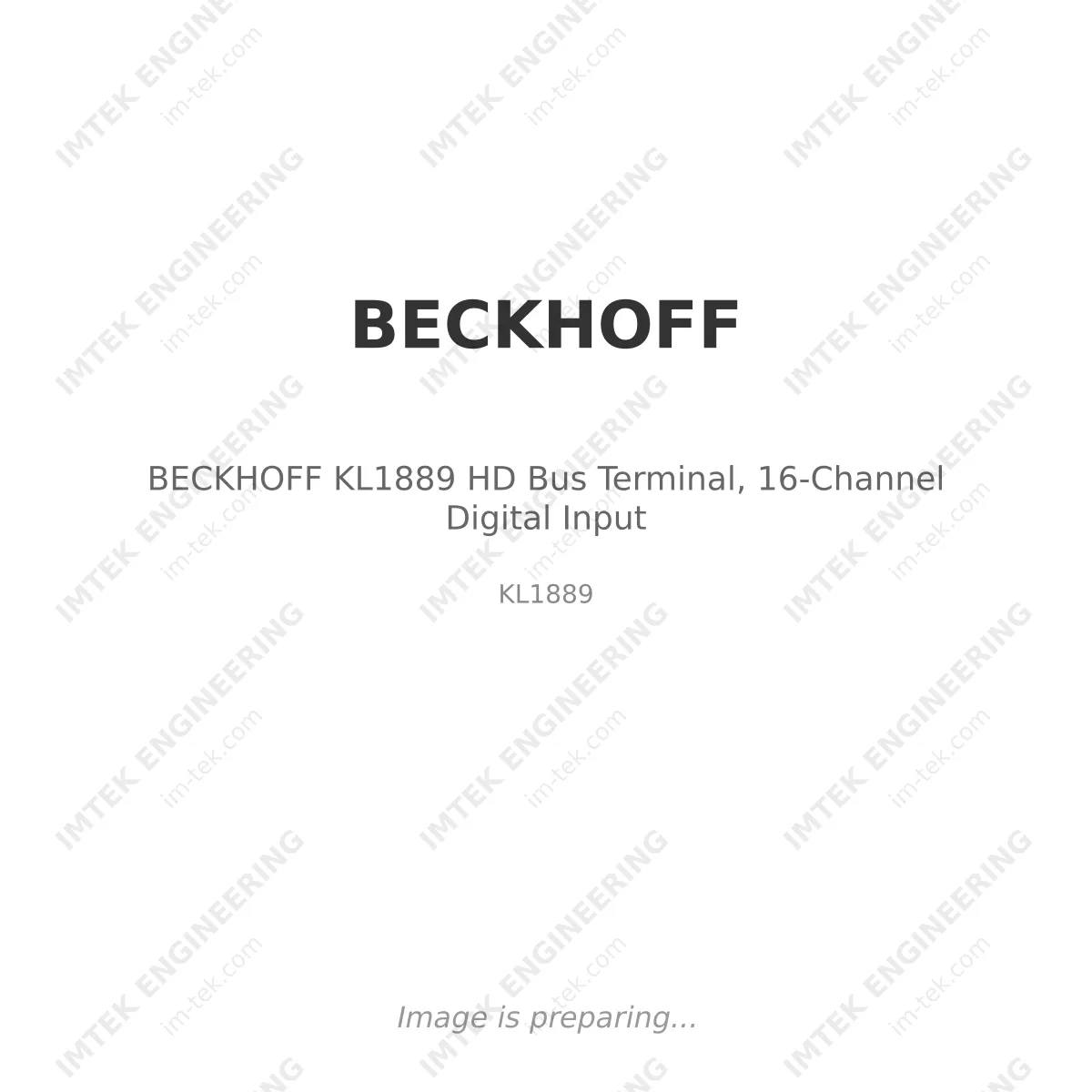 BECKHOFF BECKHOFF KL1889 HD Bus Terminal, 16-Channel Digital Input - KL1889