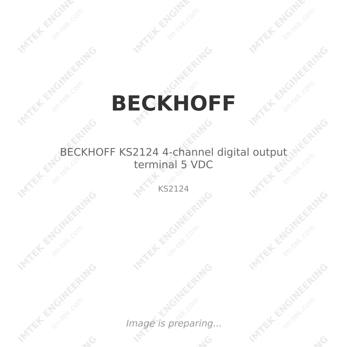 BECKHOFF BECKHOFF KS2124 4-channel digital output terminal 5 VDC - KS2124