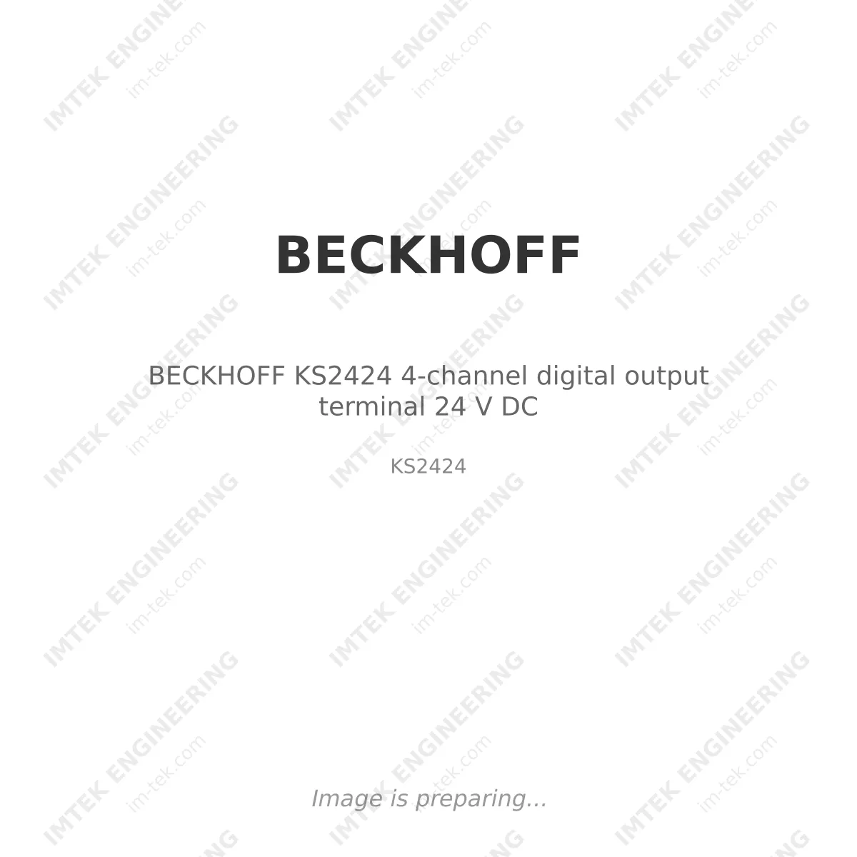 BECKHOFF BECKHOFF KS2424 4-channel digital output terminal 24 V DC - KS2424