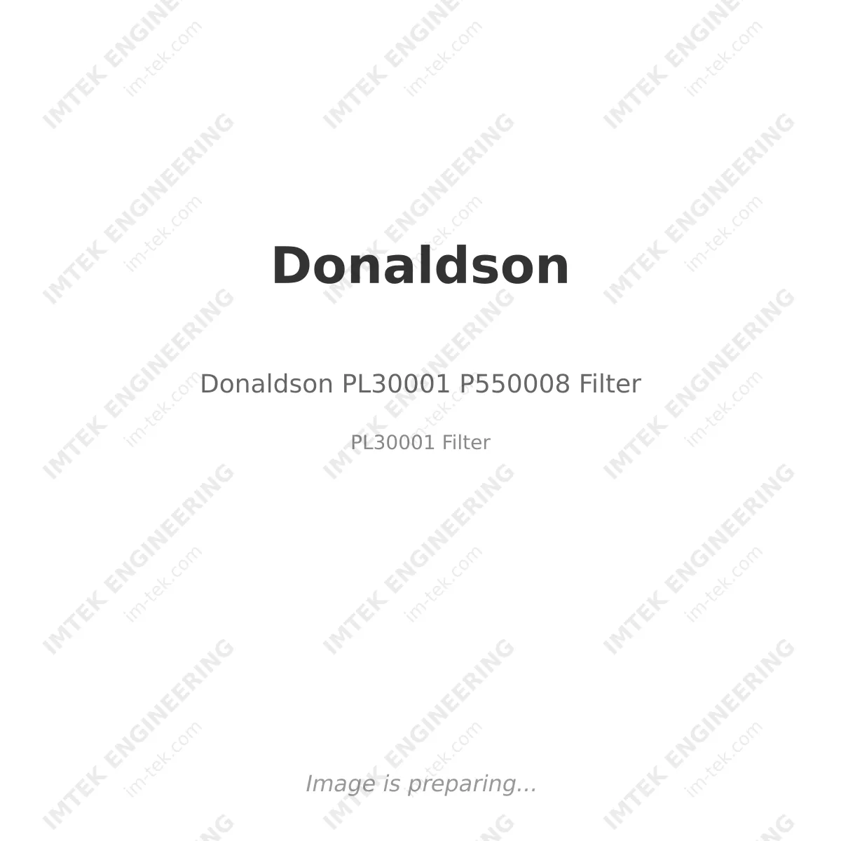 Donaldson Donaldson PL30001 P550008 Filter - PL30001 Filter