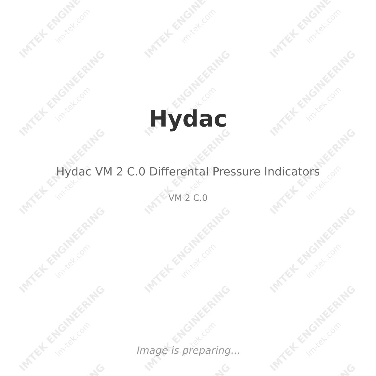 Hydac Hydac VM 2 C.0 Differental Pressure Indicators - VM 2 C.0