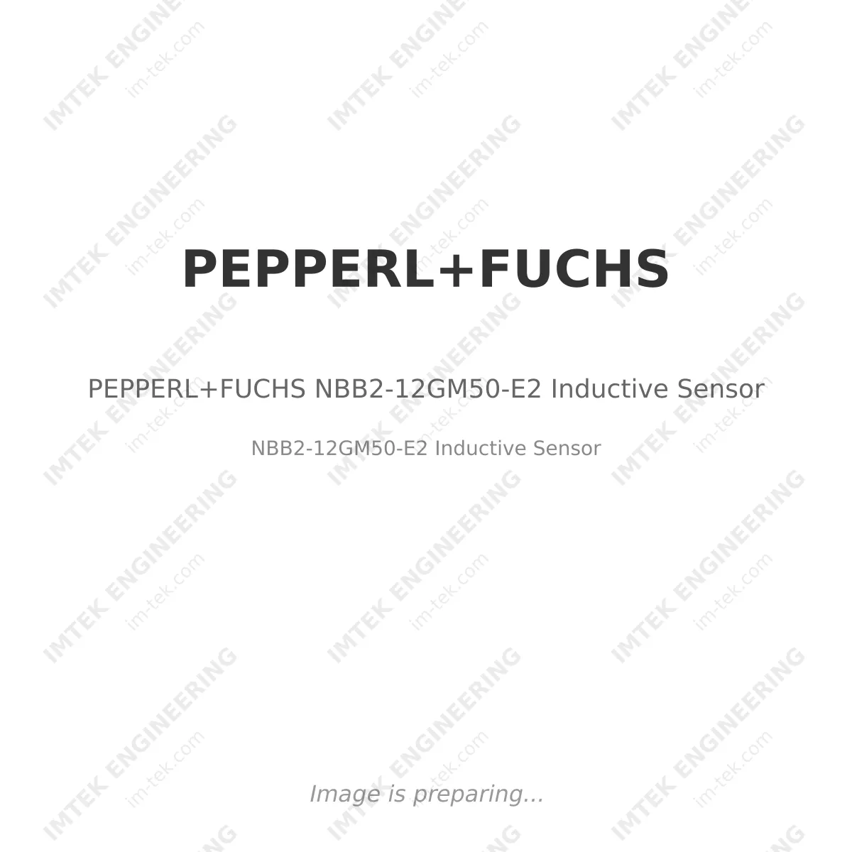 PEPPERL+FUCHS PEPPERL+FUCHS NBB2-12GM50-E2 Inductive Sensor - NBB2-12GM50-E2 Inductive Sensor