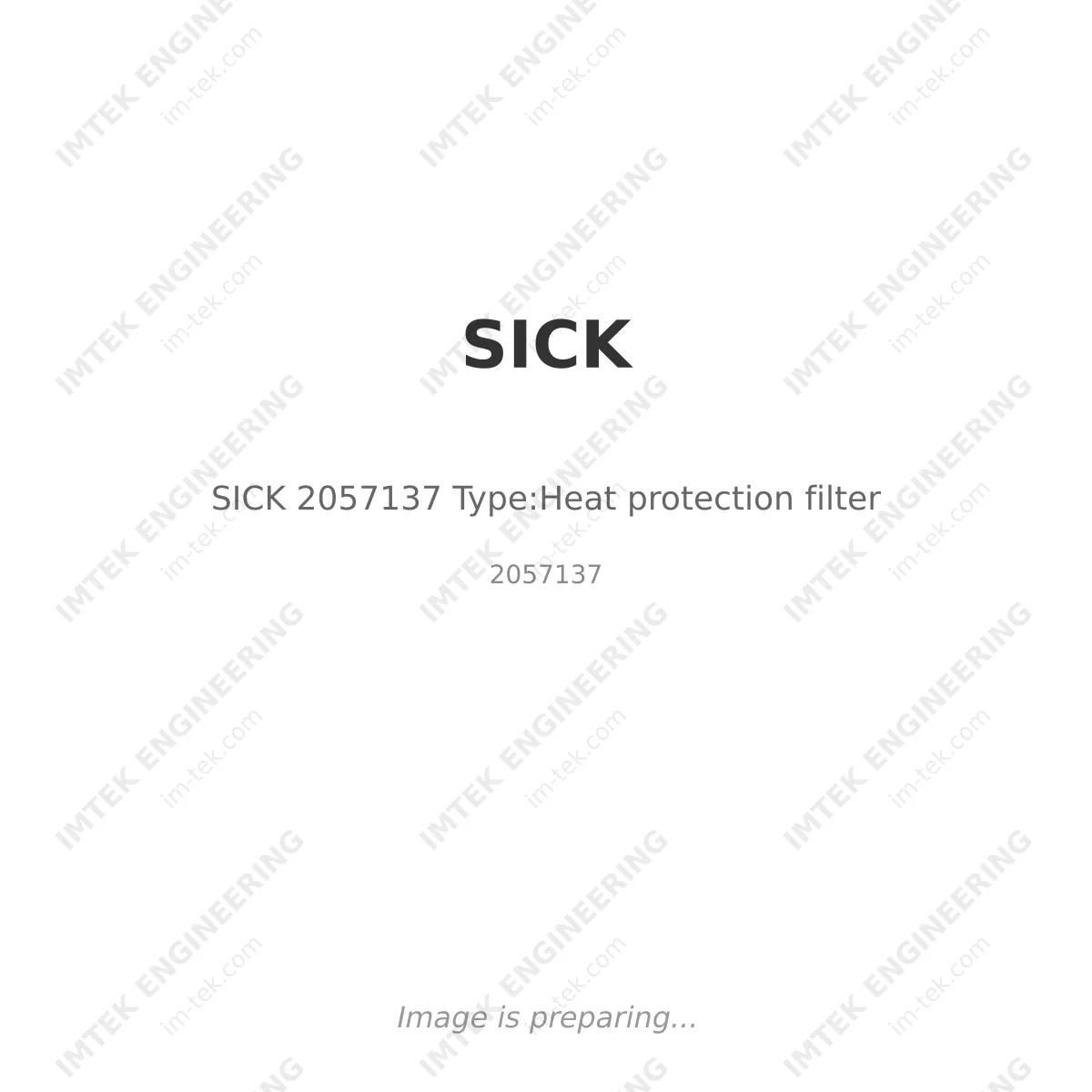 SICK SICK 2057137 Type:Heat protection filter - 2057137