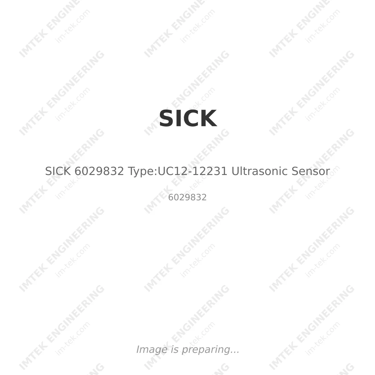 SICK SICK 6029832 Type:UC12-12231 Ultrasonic Sensor - 6029832