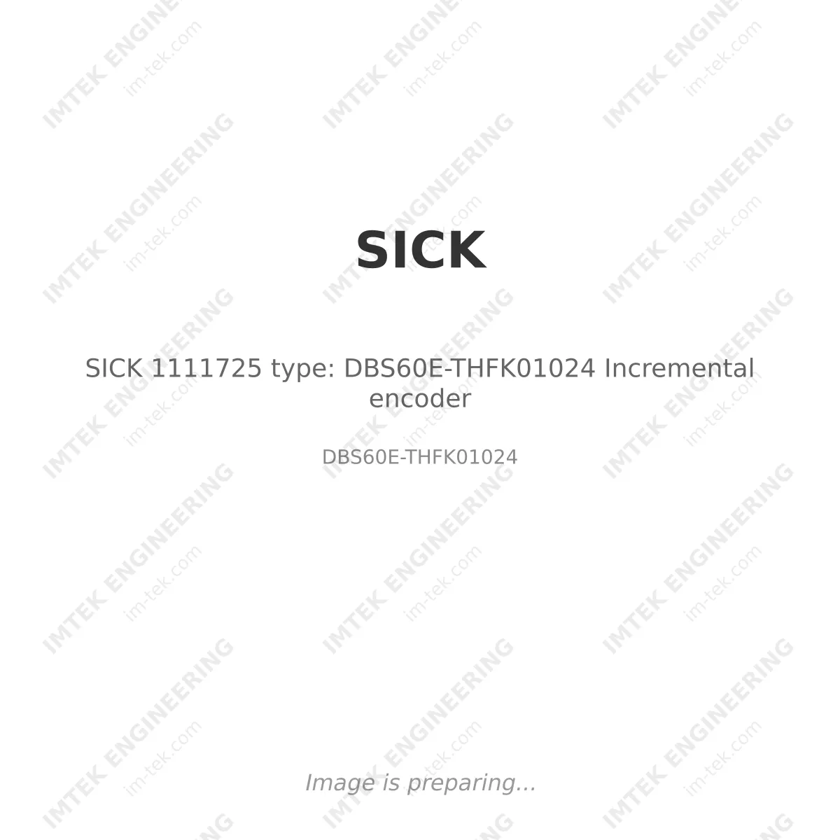 SICK SICK 1111725 type: DBS60E-THFK01024 Incremental encoder - DBS60E-THFK01024