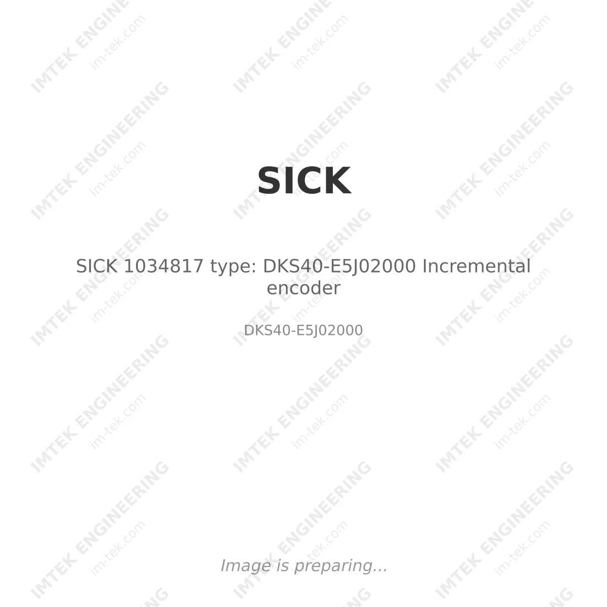 SICK SICK 1034817 type: DKS40-E5J02000 Incremental encoder - DKS40-E5J02000