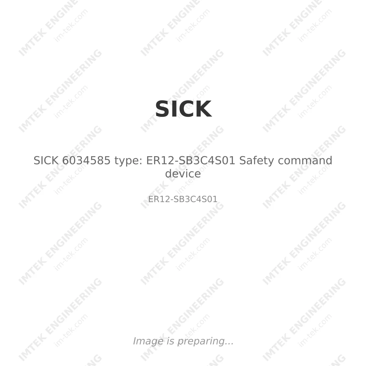 SICK SICK 6034585 type: ER12-SB3C4S01 Safety command device - ER12-SB3C4S01