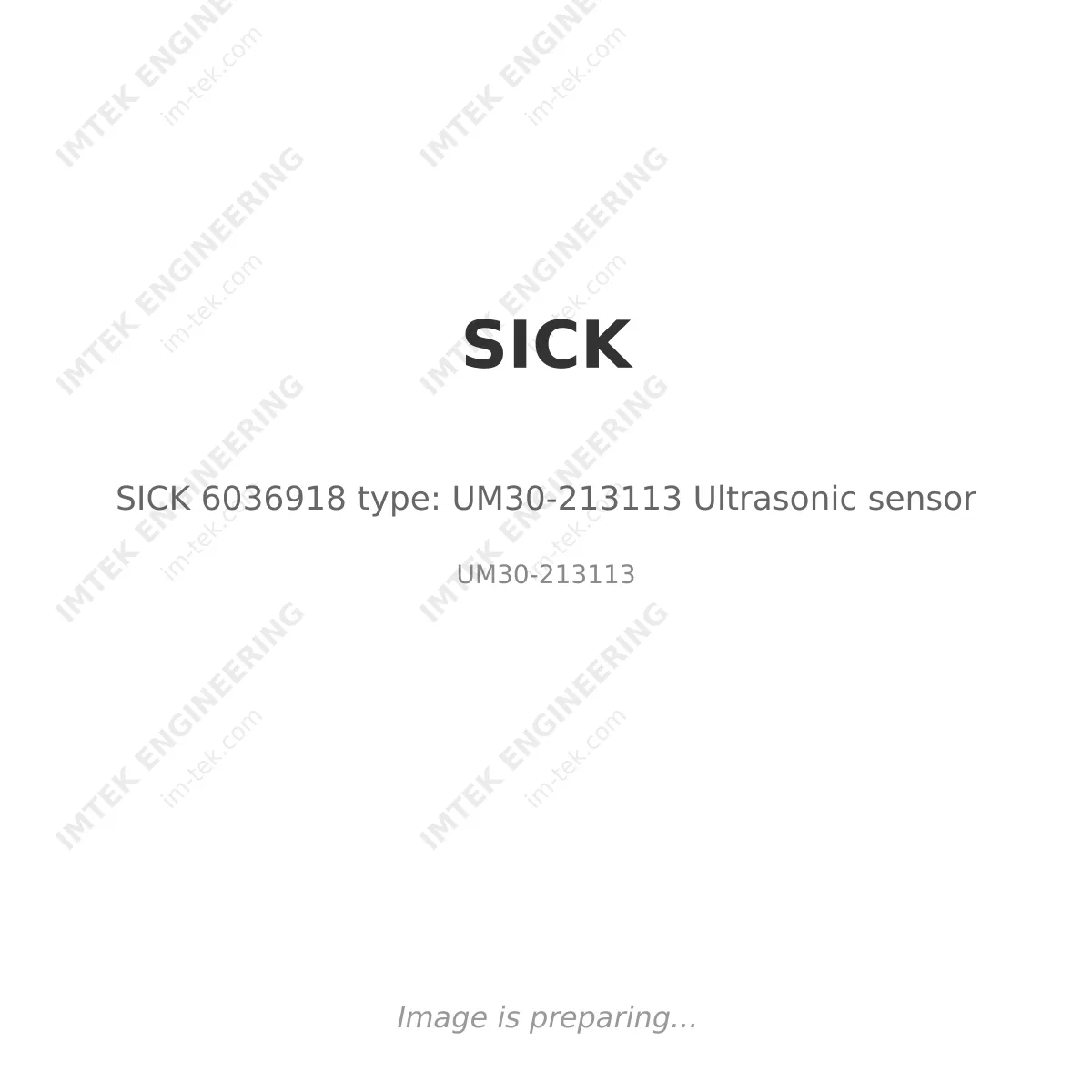 SICK SICK 6036918 type: UM30-213113 Ultrasonic sensor - UM30-213113