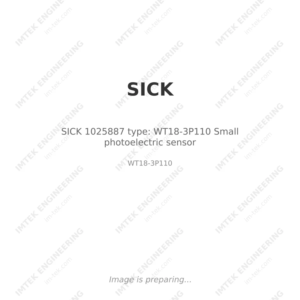 SICK SICK 1025887 type: WT18-3P110 Small photoelectric sensor - WT18-3P110