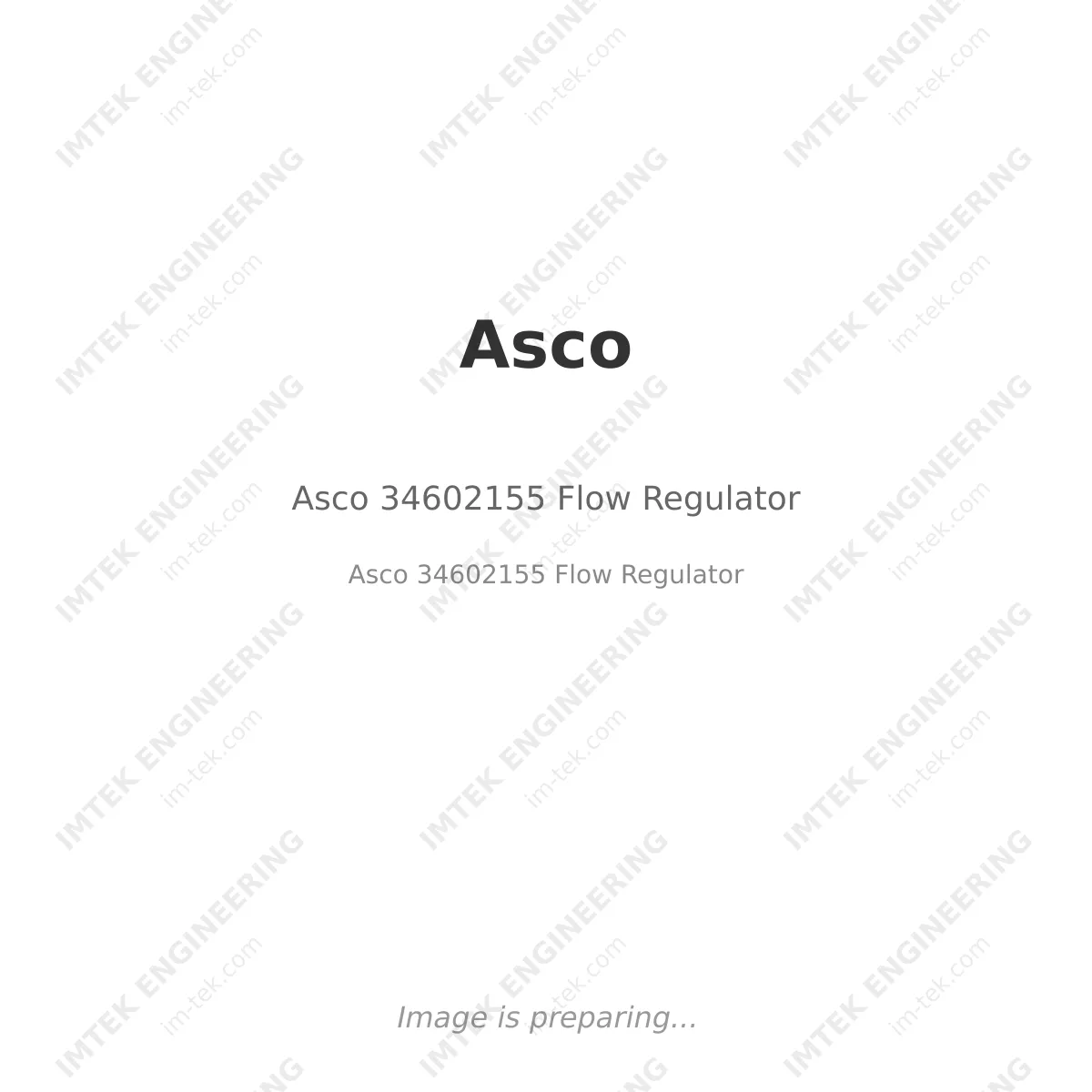 Asco Asco 34602155 Flow Regulator - Asco 34602155 Flow Regulator
