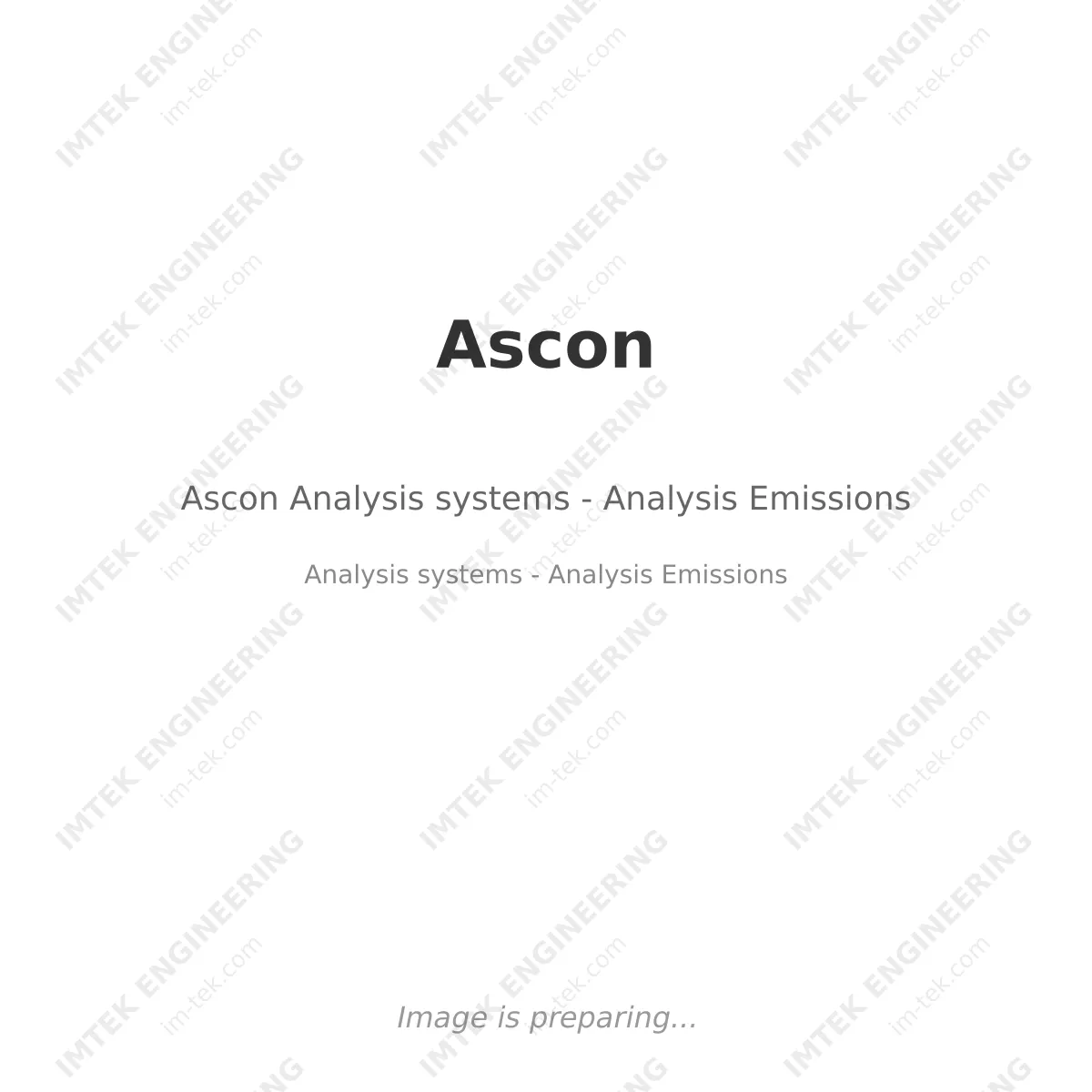 Ascon Ascon Analysis systems - Analysis Emissions - Analysis systems - Analysis Emissions