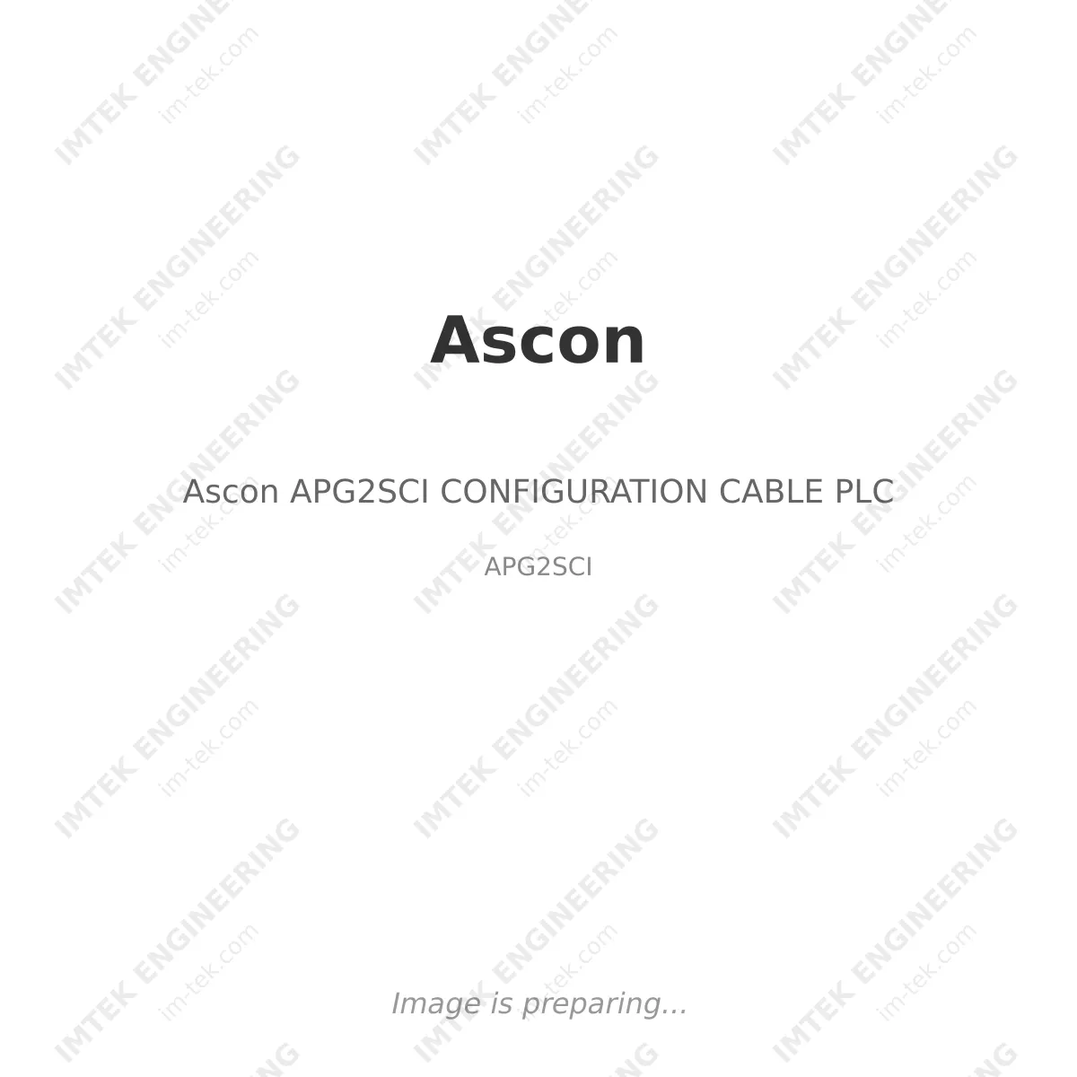 Ascon Ascon APG2SCI CONFIGURATION CABLE PLC - APG2SCI