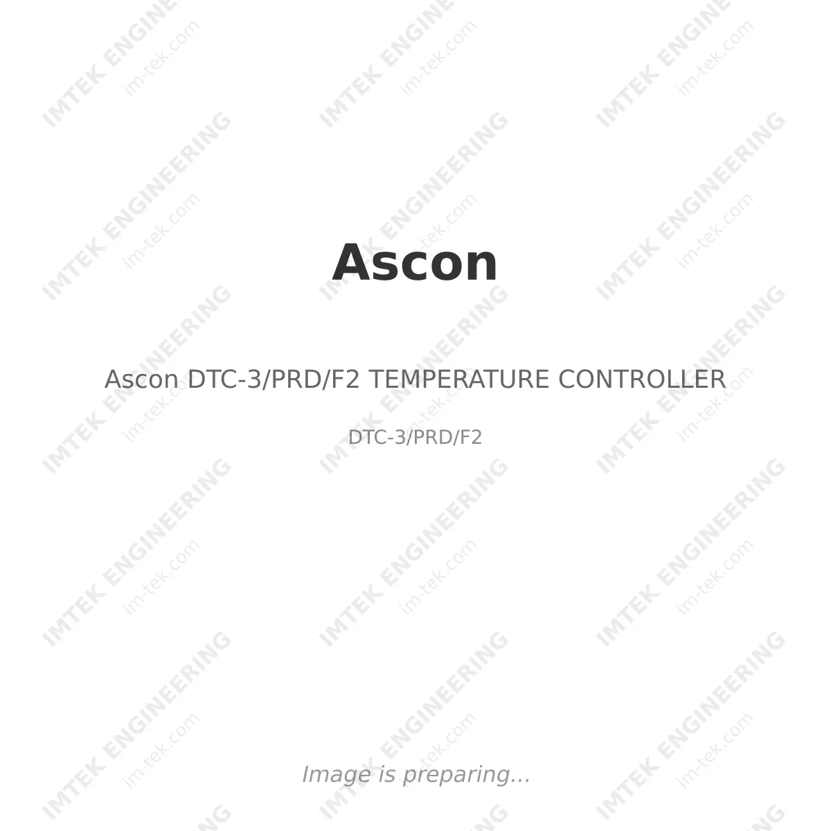 Ascon Ascon DTC-3/PRD/F2 TEMPERATURE CONTROLLER - DTC-3/PRD/F2
