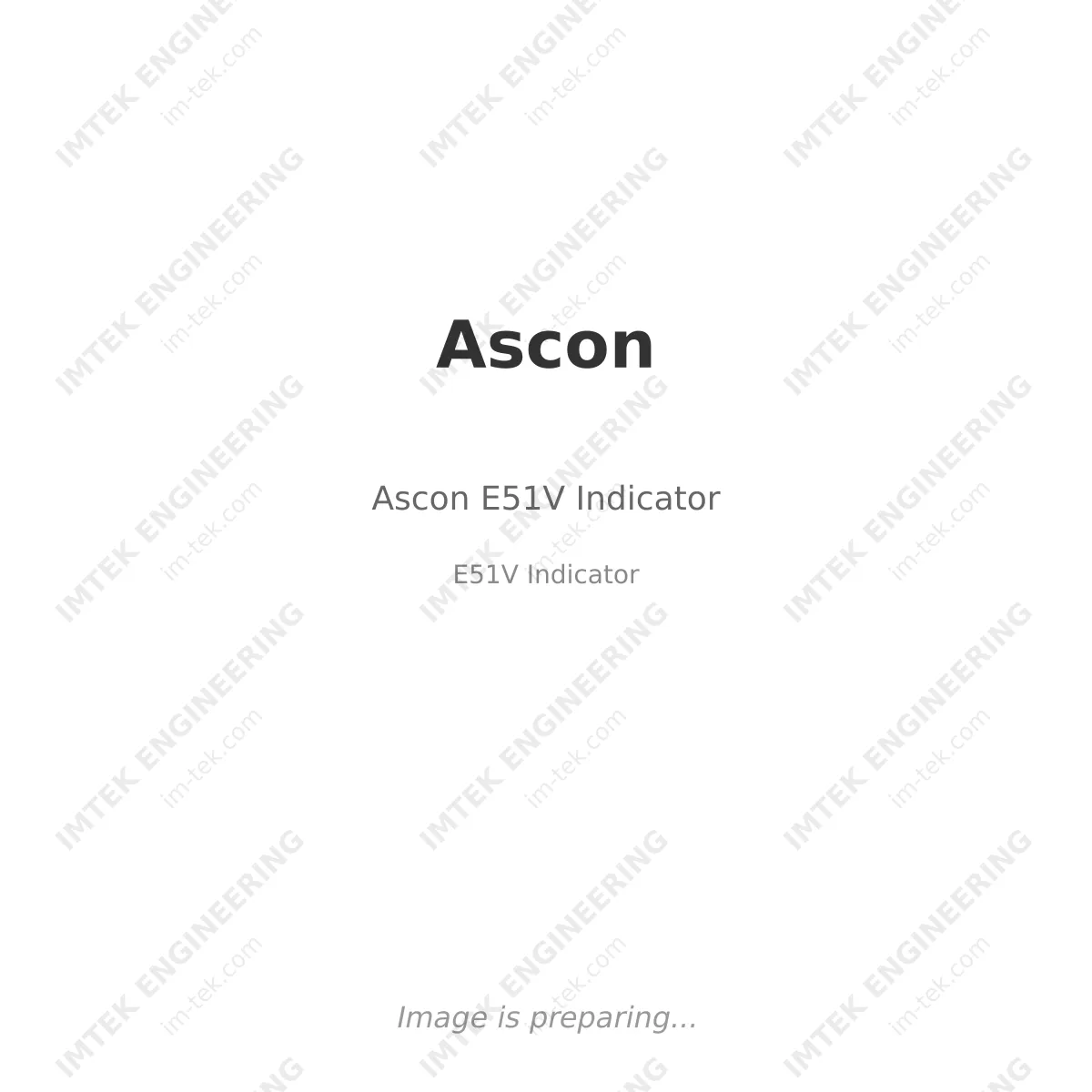 Ascon Ascon E51V Indicator - E51V Indicator