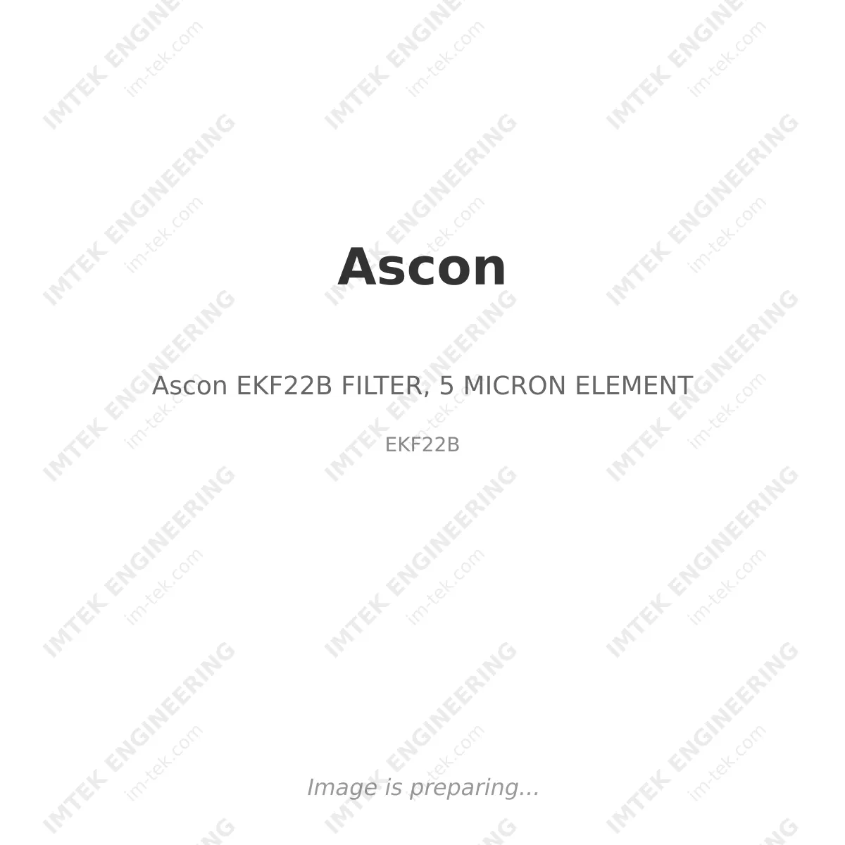 Ascon Ascon EKF22B FILTER, 5 MICRON ELEMENT - EKF22B