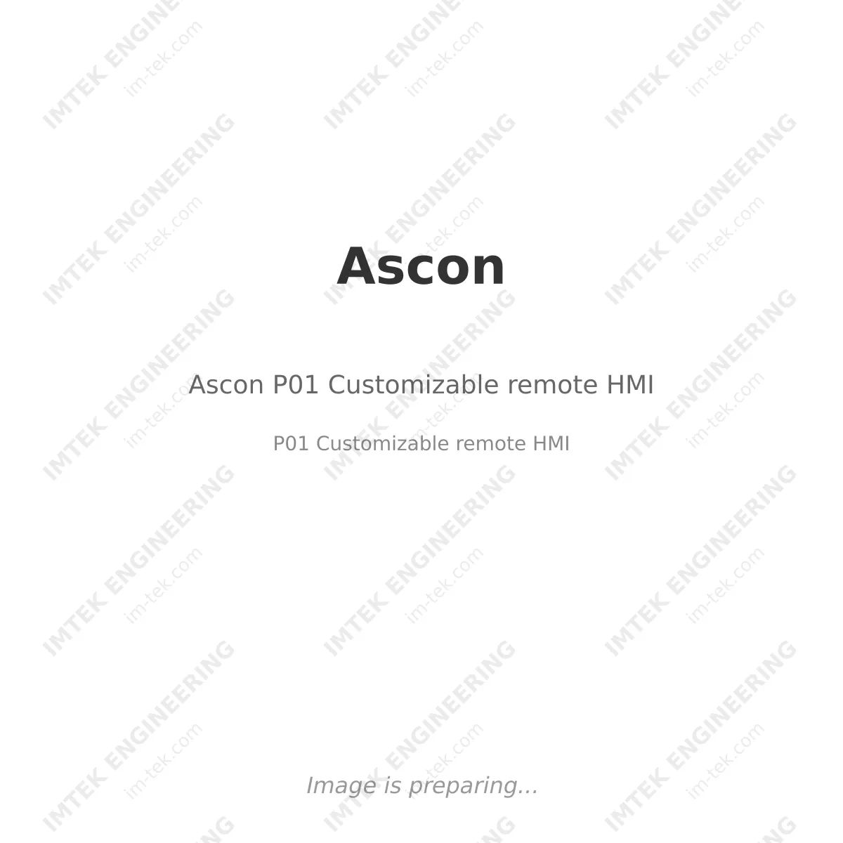 Ascon Ascon P01 Customizable remote HMI - P01 Customizable remote HMI