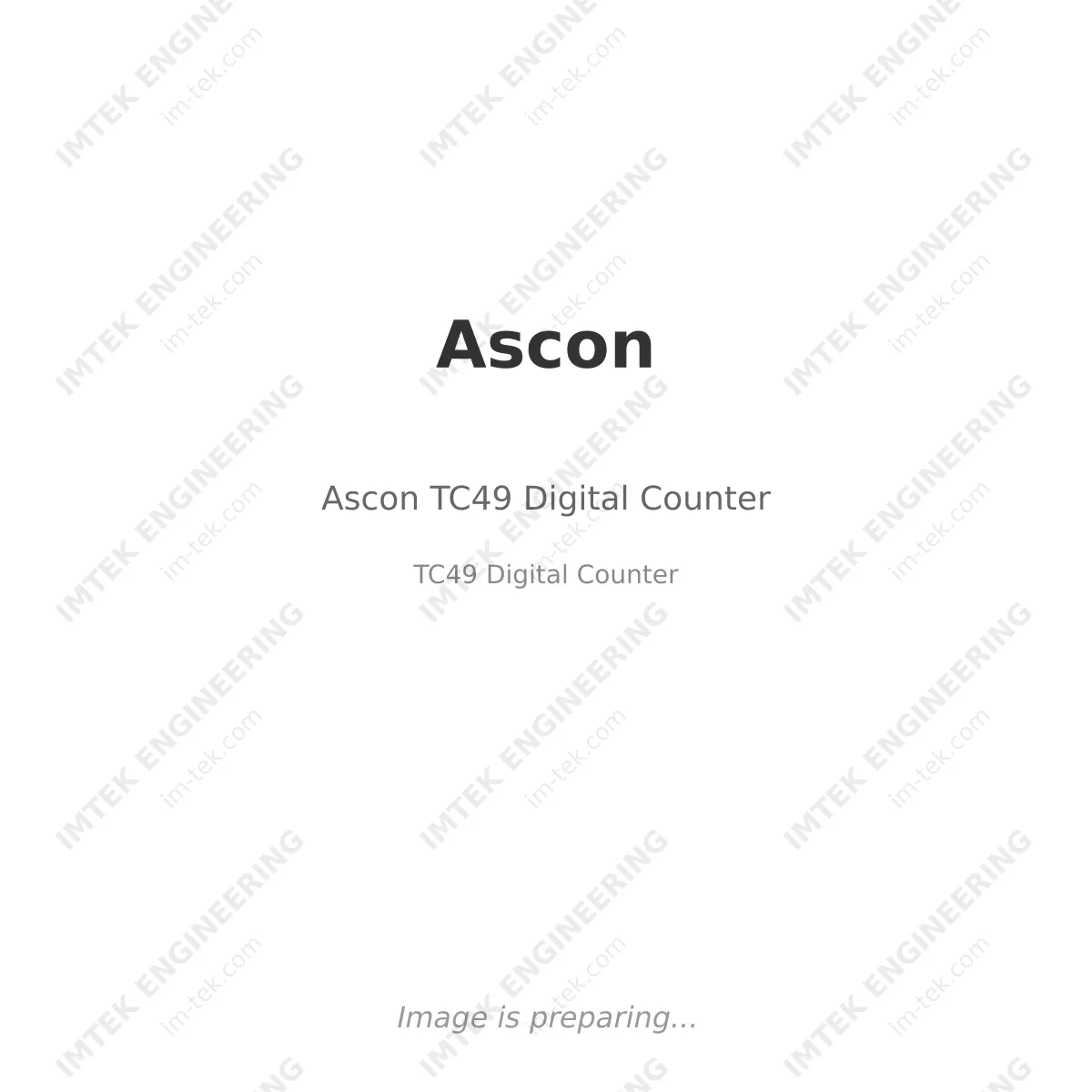Ascon Ascon TC49 Digital Counter - TC49 Digital Counter