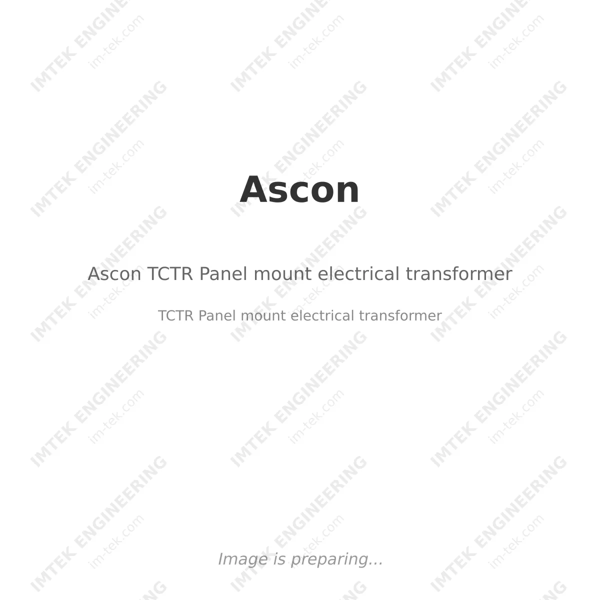 Ascon Ascon TCTR Panel mount electrical transformer - TCTR Panel mount electrical transformer