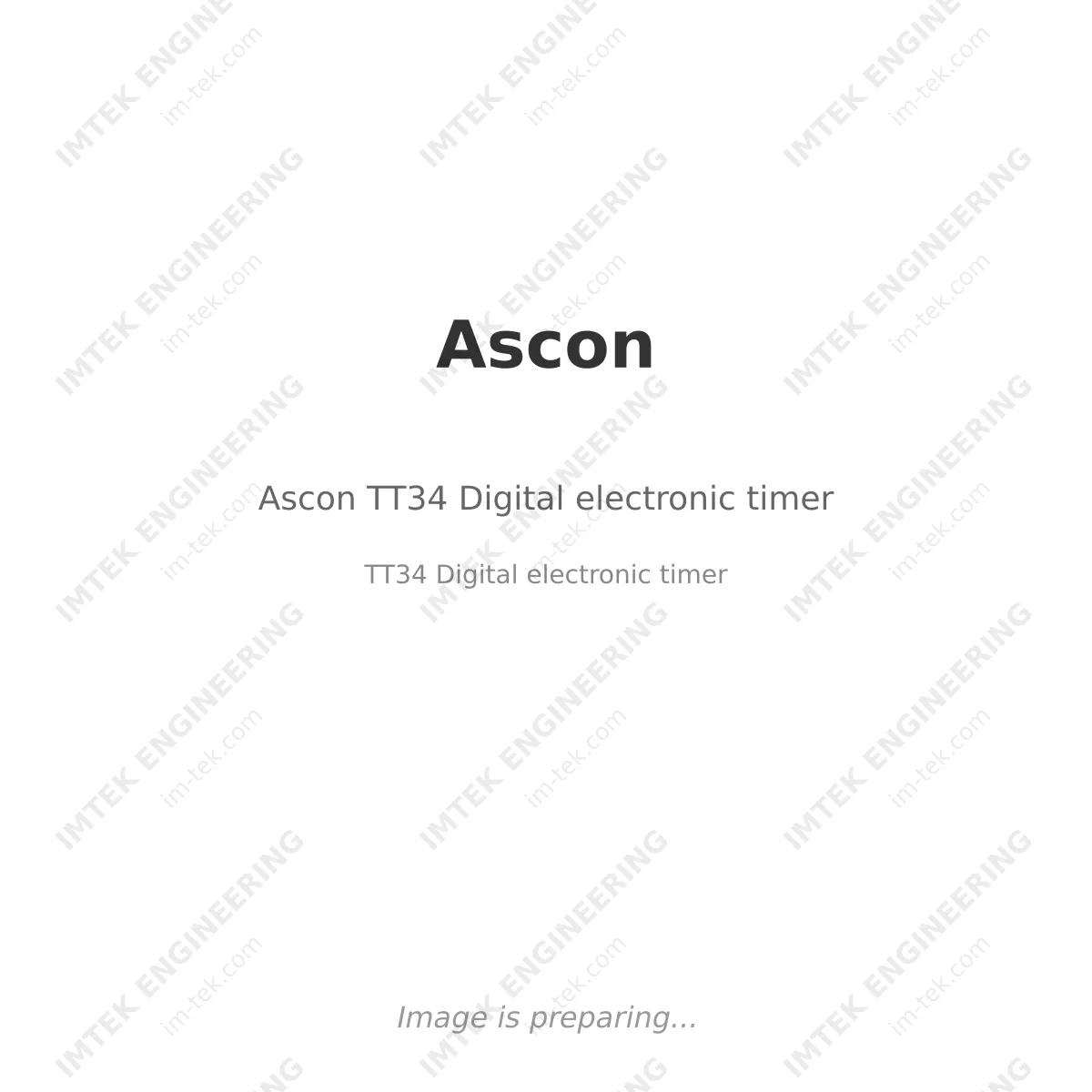 Ascon Ascon TT34 Digital electronic timer - TT34 Digital electronic timer