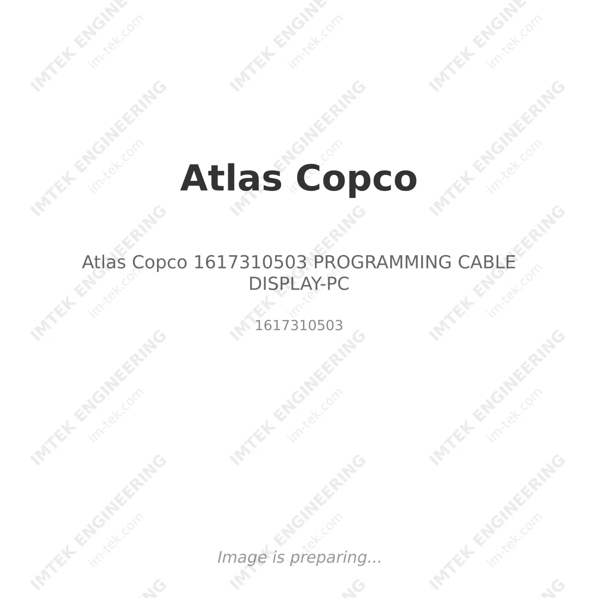 Atlas Copco Atlas Copco 1617310503 PROGRAMMING CABLE DISPLAY-PC - 1617310503