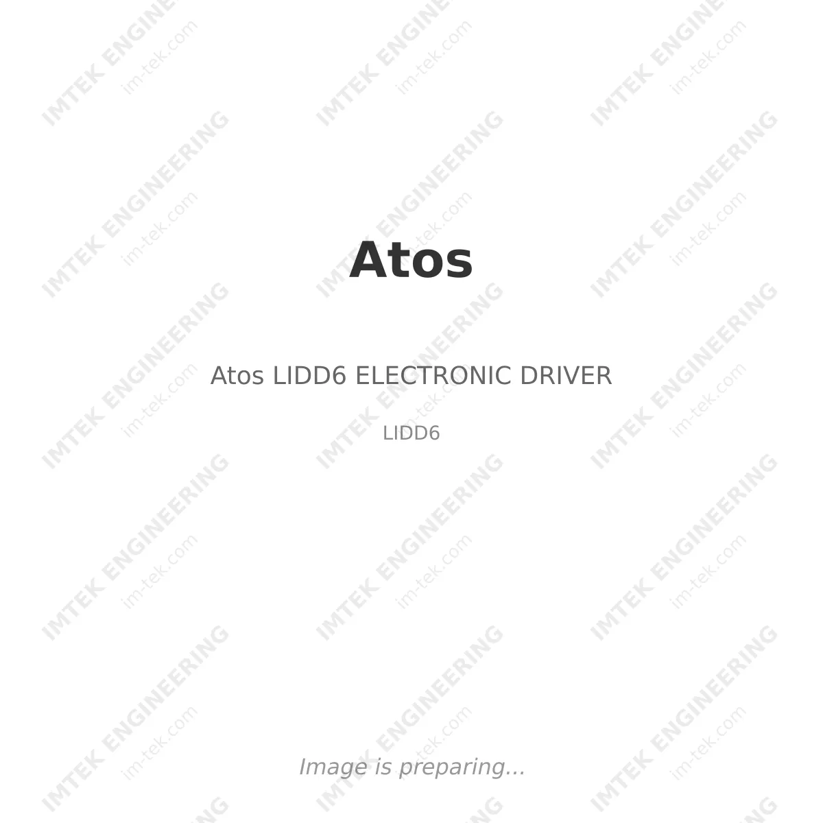 Atos Atos LIDD6 ELECTRONIC DRIVER - LIDD6