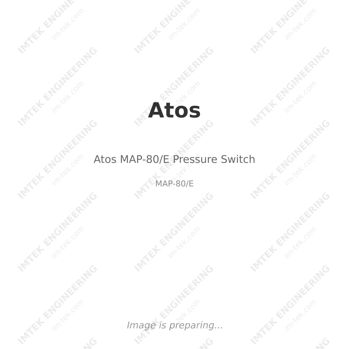Atos Atos MAP-80/E Pressure Switch - MAP-80/E