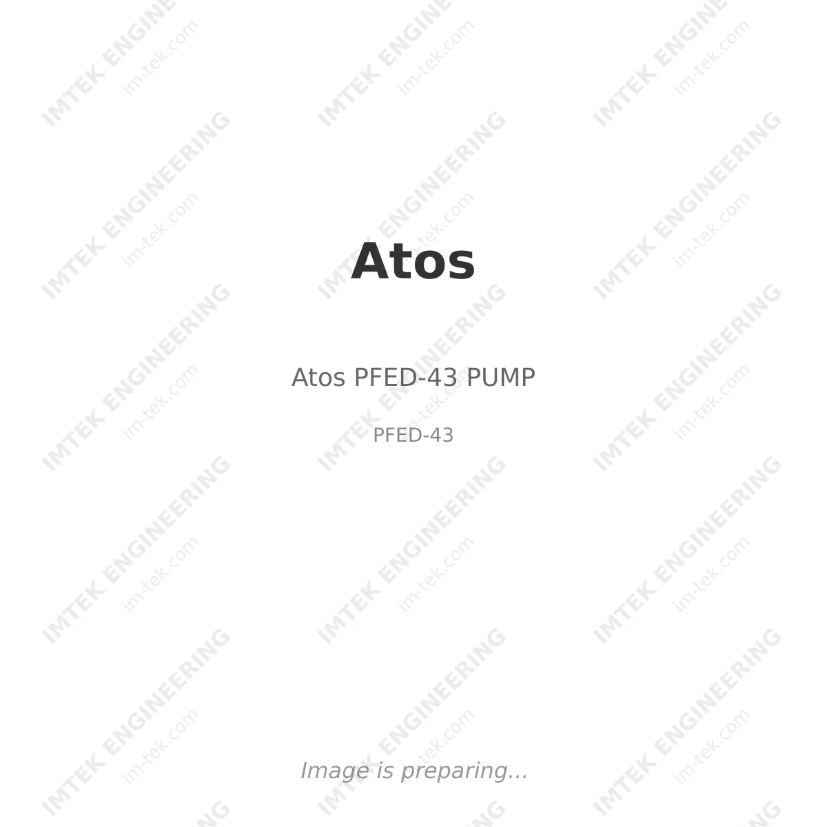 Atos Atos PFED-43 PUMP - PFED-43