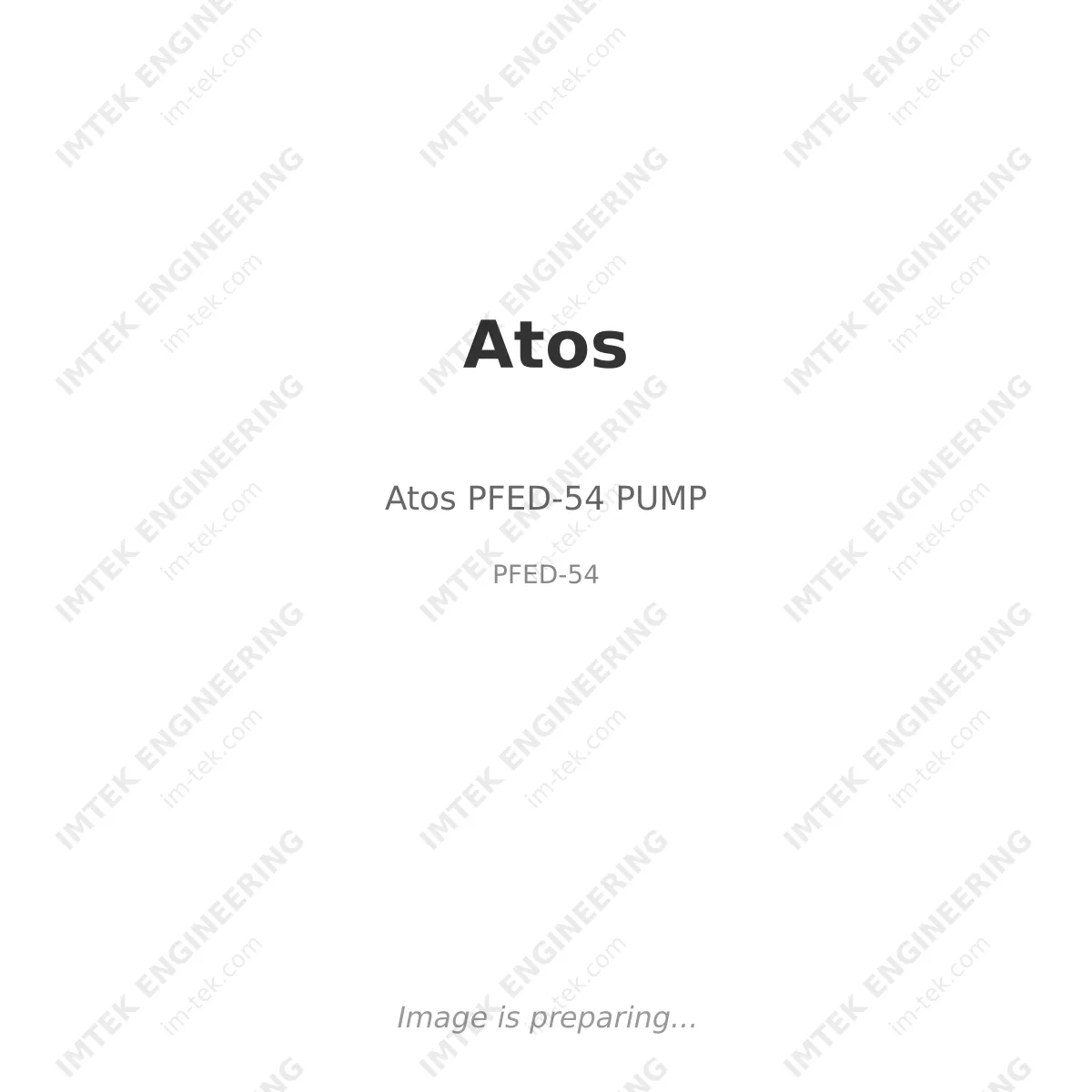 Atos Atos PFED-54 PUMP - PFED-54
