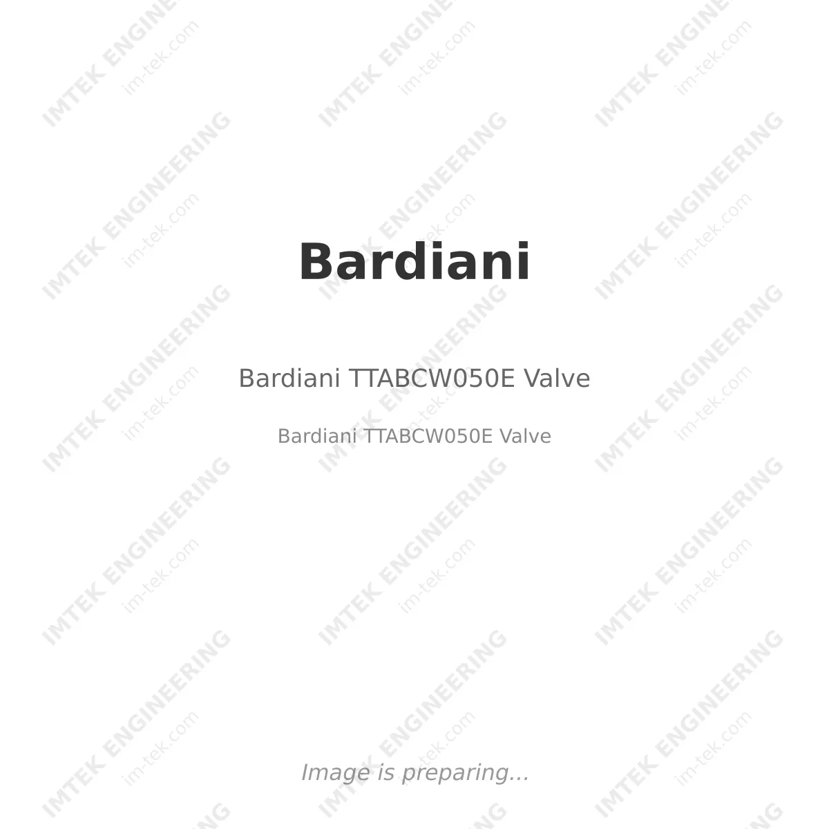 Bardiani Bardiani TTABCW050E Valve - Bardiani TTABCW050E Valve