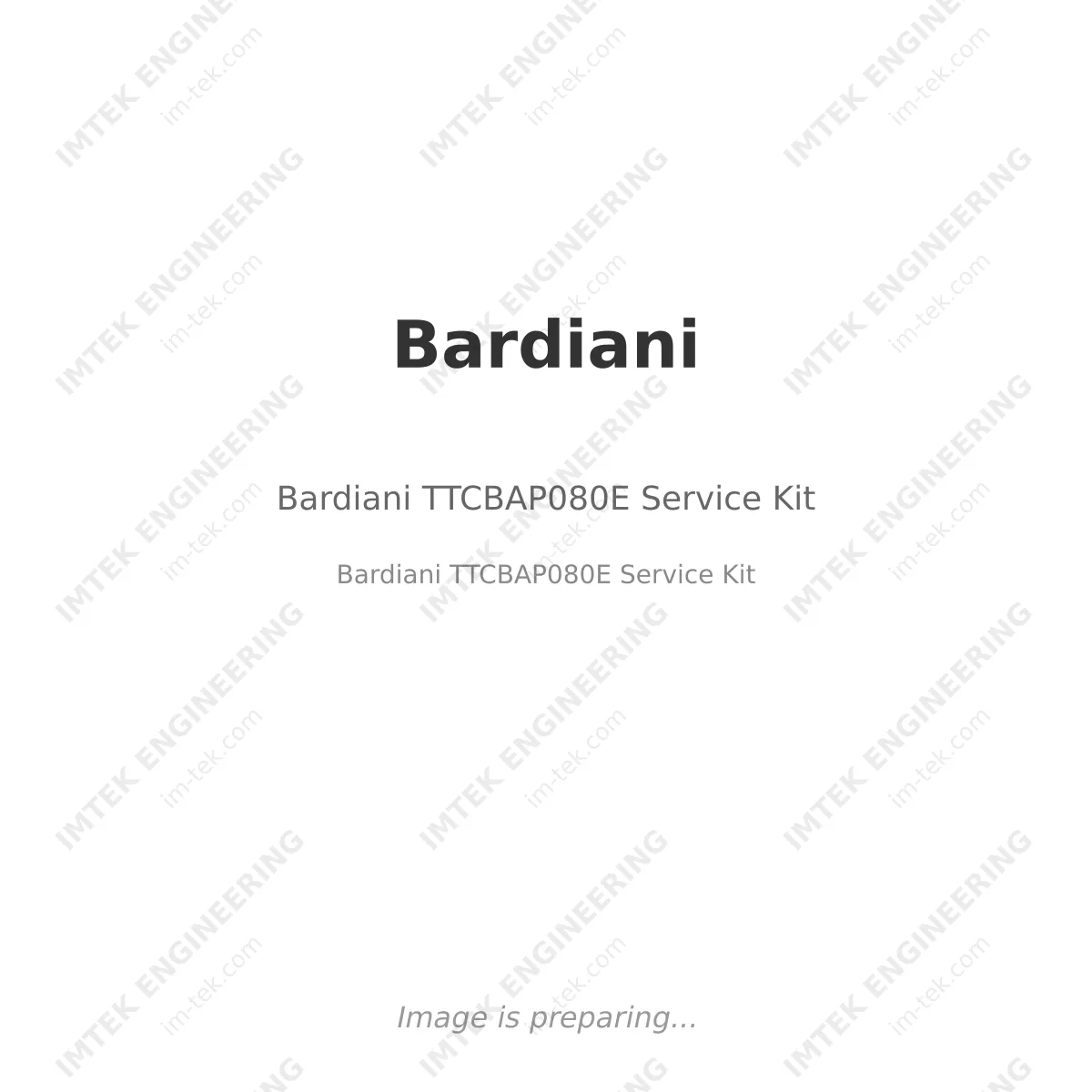 Bardiani Bardiani TTCBAP080E Service Kit - Bardiani TTCBAP080E  Service Kit