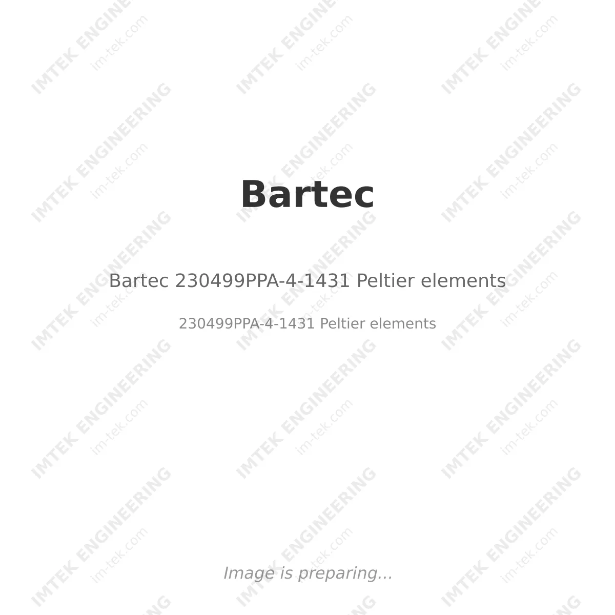 Bartec Bartec 230499PPA-4-1431 Peltier elements - 230499PPA-4-1431 Peltier elements