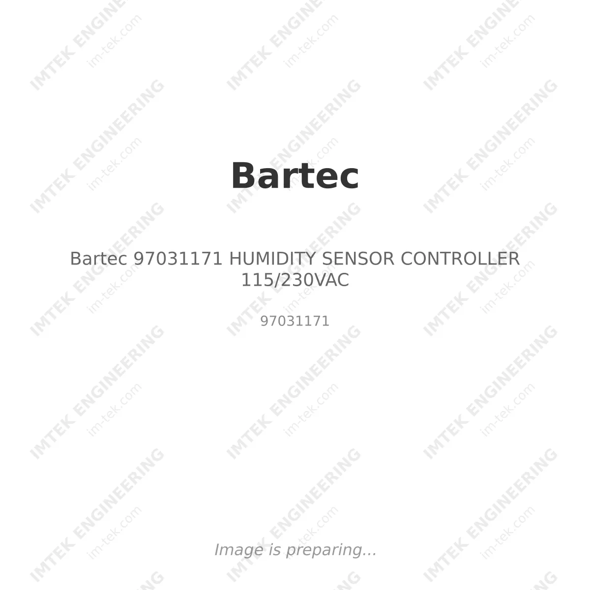 Bartec Bartec 97031171 HUMIDITY SENSOR CONTROLLER 115/230VAC - 97031171