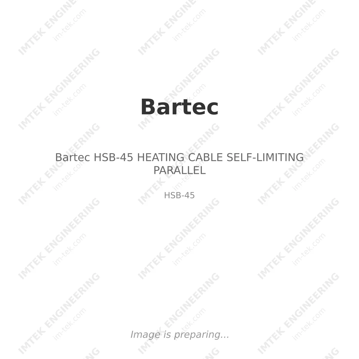 Bartec Bartec HSB-45 HEATING CABLE SELF-LIMITING PARALLEL - HSB-45