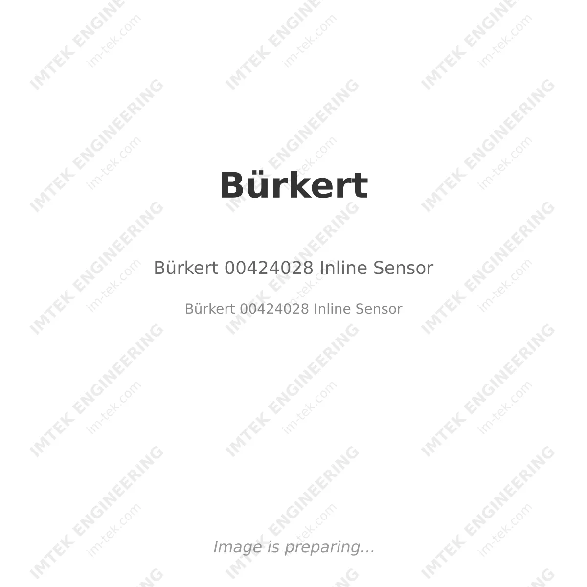 Bürkert Bürkert 00424028 Inline Sensor - Bürkert 00424028 Inline Sensor