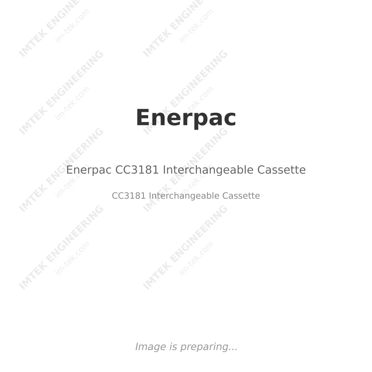 Enerpac Enerpac CC3181 Interchangeable Cassette - CC3181 Interchangeable Cassette