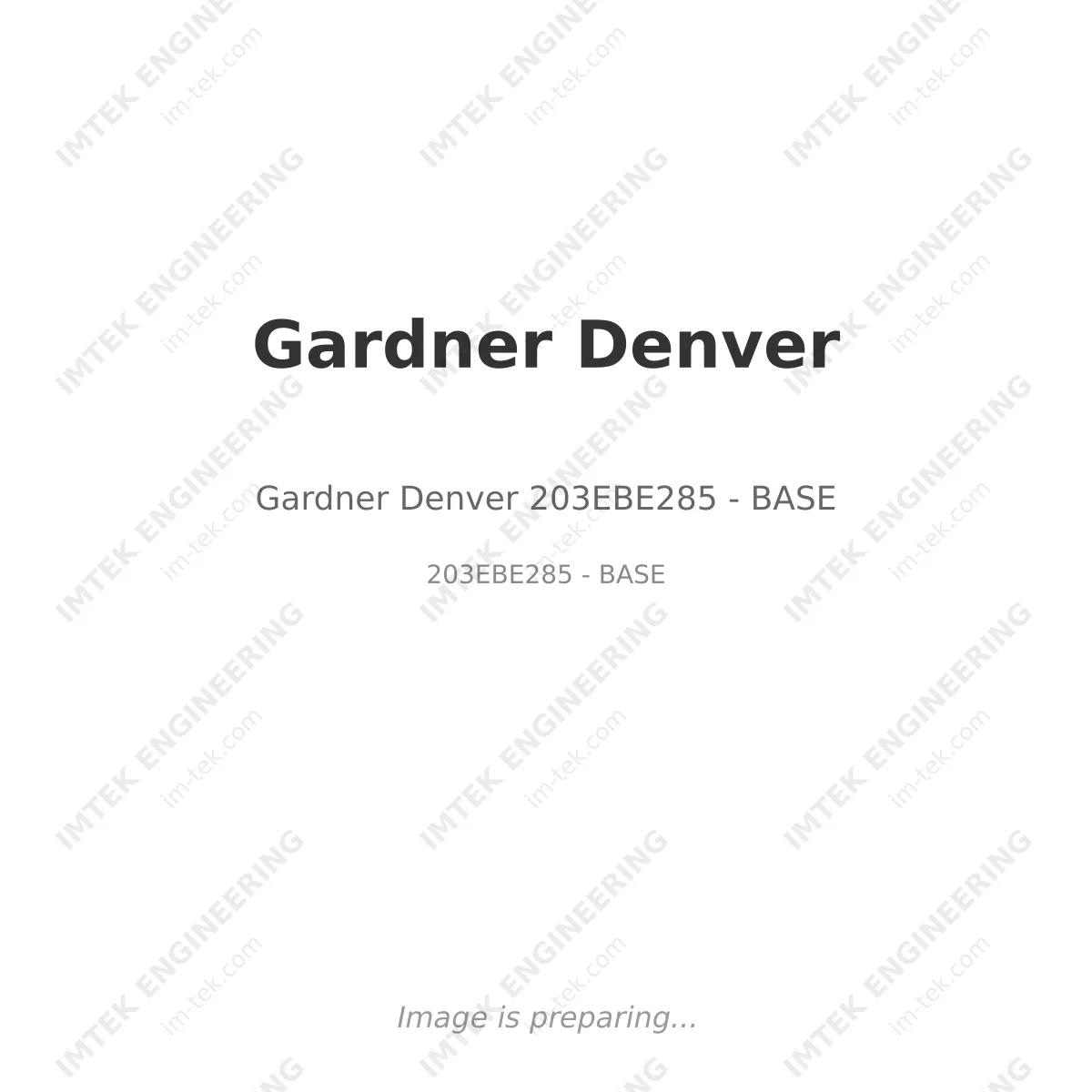 Gardner Denver Gardner Denver 203EBE285 - BASE - 203EBE285 - BASE