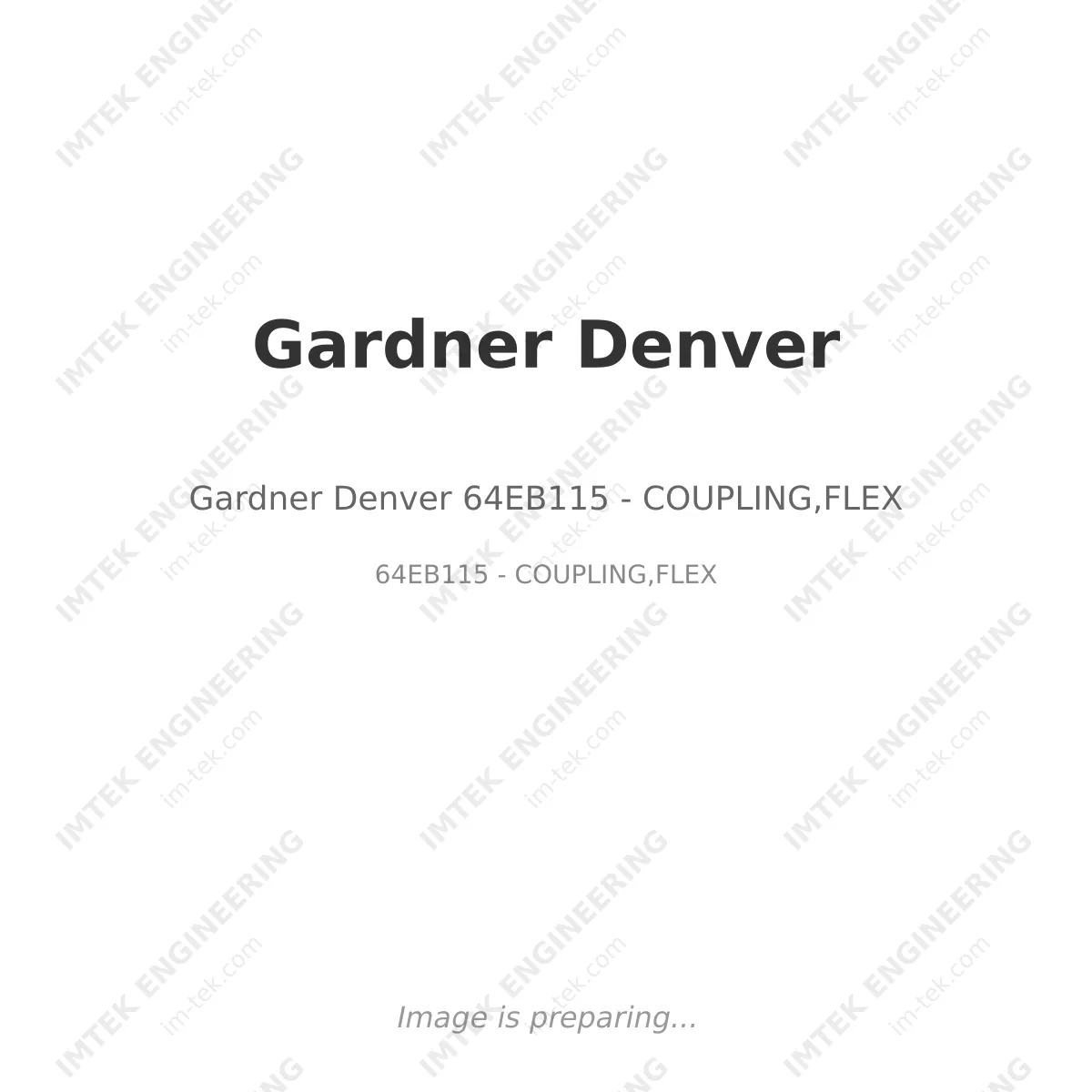 Gardner Denver Gardner Denver 64EB115 - COUPLING,FLEX - 64EB115 - COUPLING,FLEX