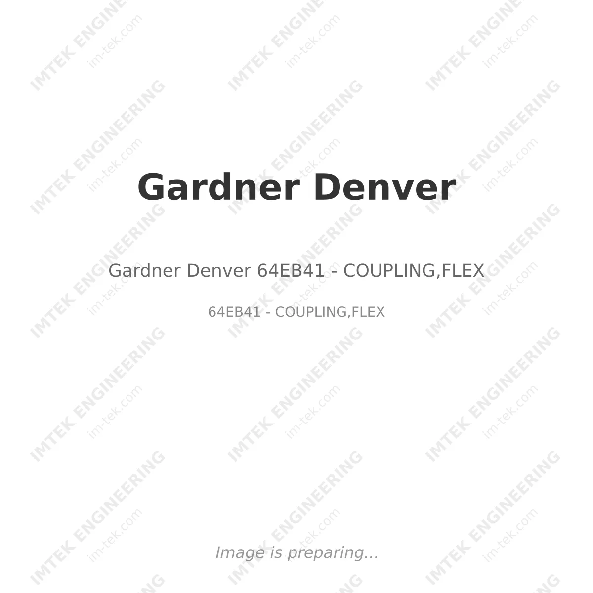 Gardner Denver Gardner Denver 64EB41 - COUPLING,FLEX - 64EB41 - COUPLING,FLEX