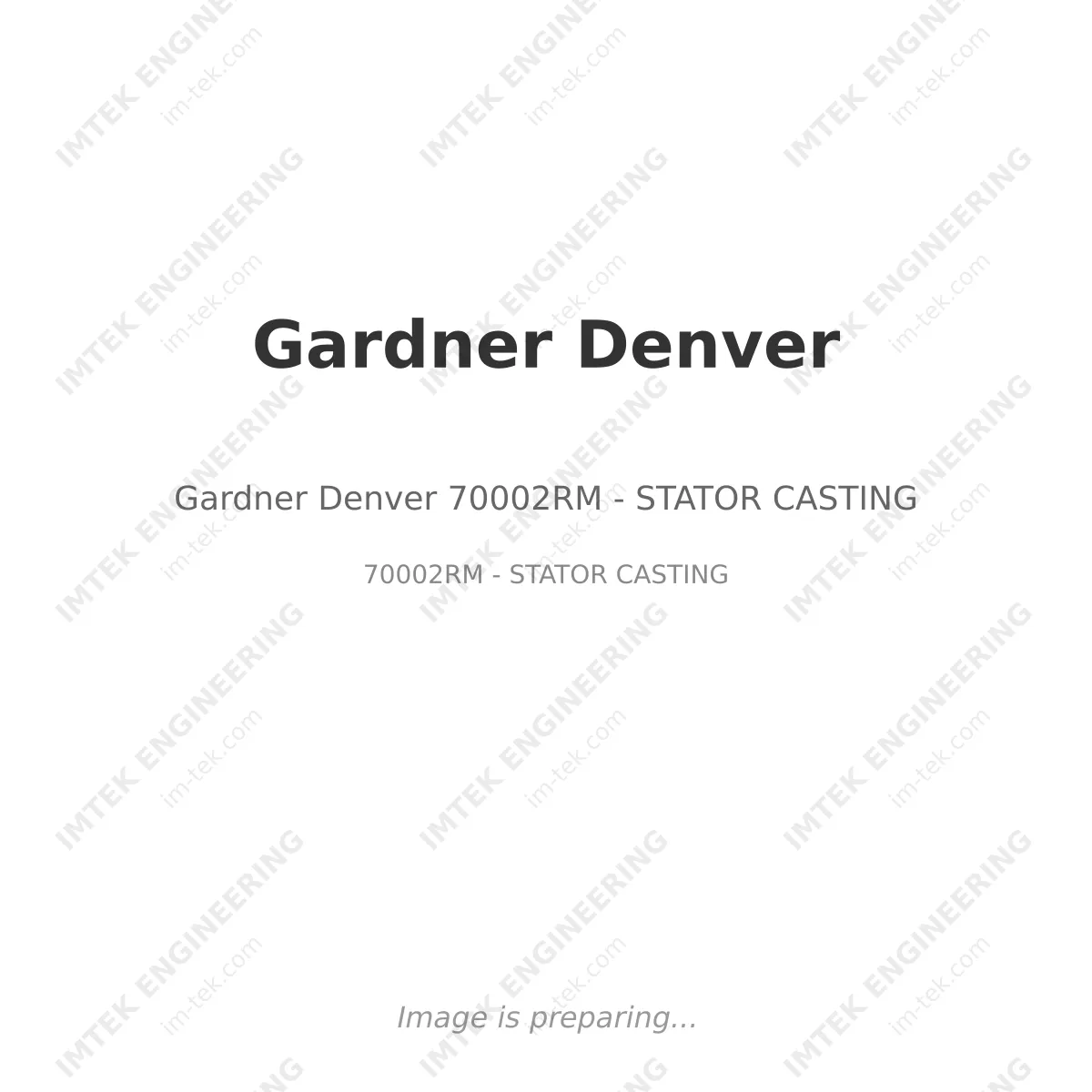 Gardner Denver Gardner Denver 70002RM - STATOR CASTING - 70002RM - STATOR CASTING